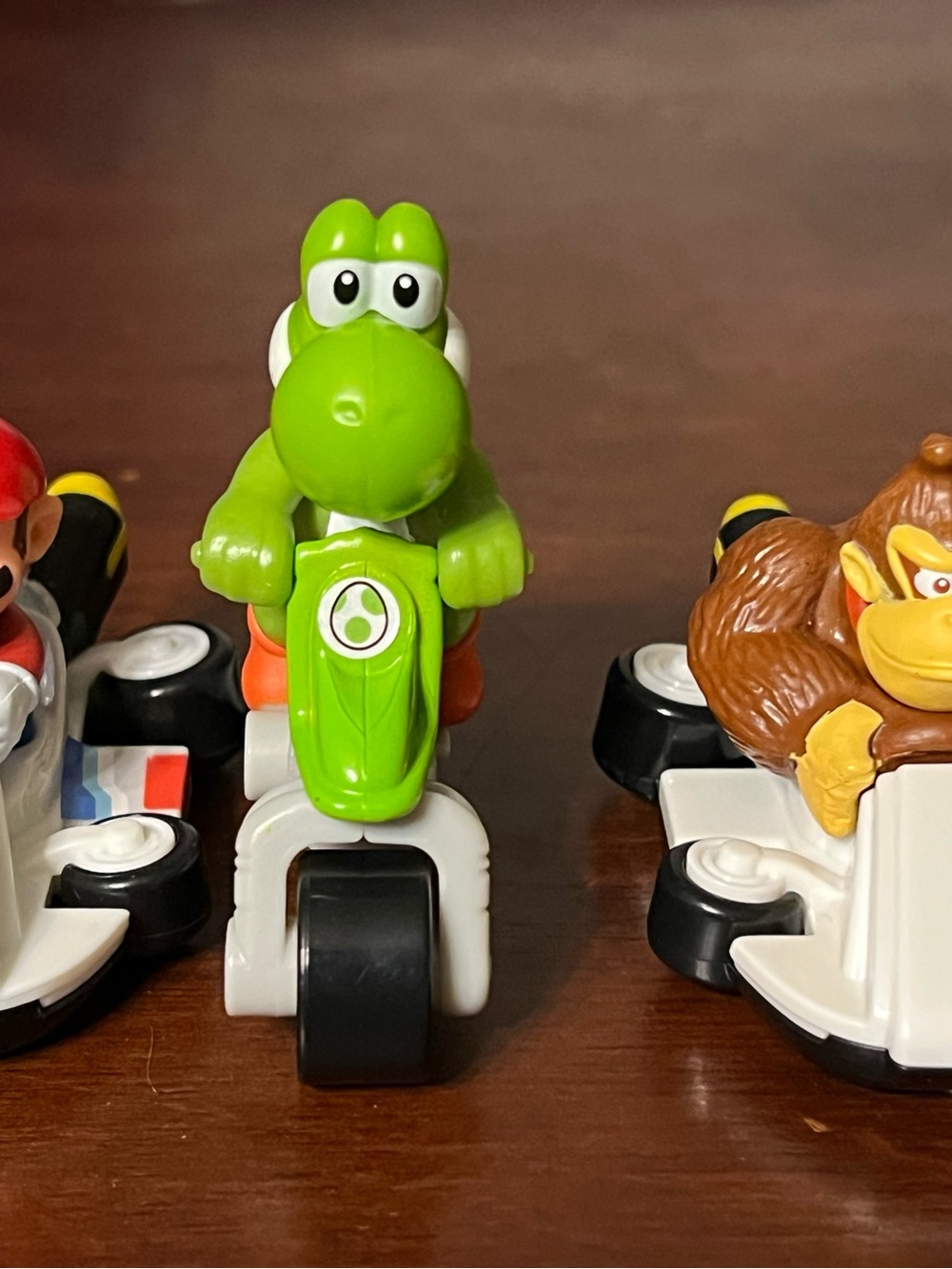 McDonald's Green Yoshi Motorcycle Figure with White & Black Accents